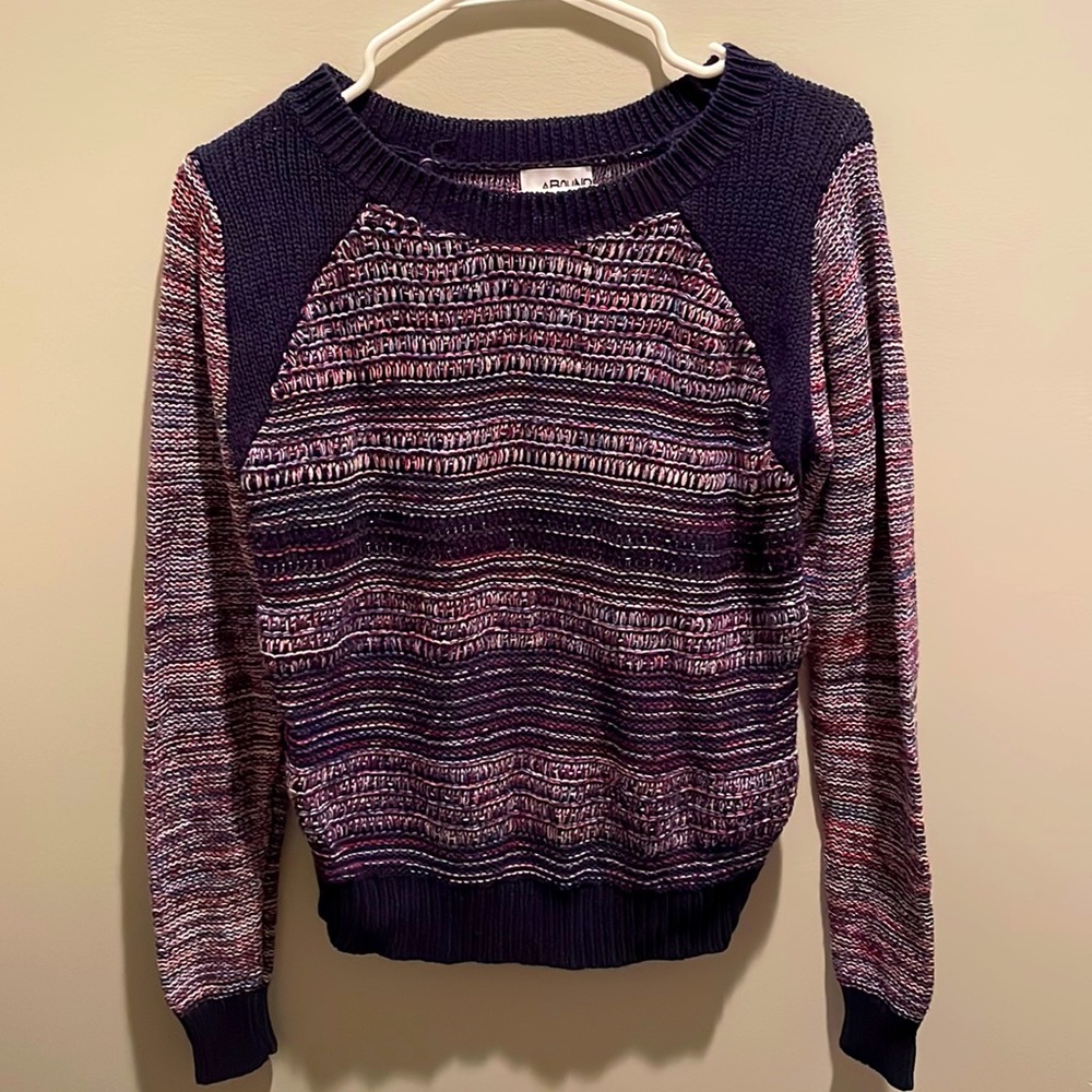 Navy blue & purple Abound women’s M sweater